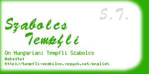 szabolcs tempfli business card